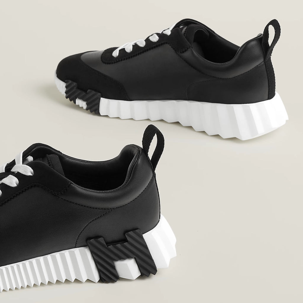 Sneakers hermès bouncing noir et blanche