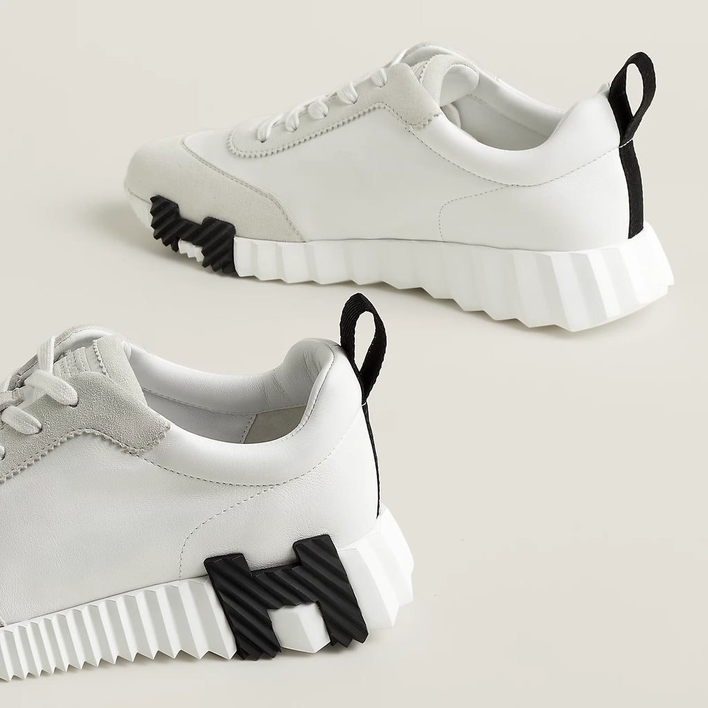 Sneakers hermès bouncing blanche et noir