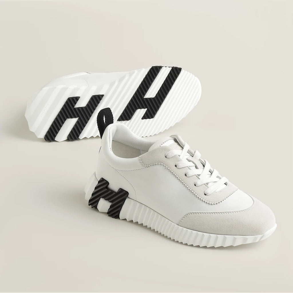Sneakers hermès bouncing blanche et noir