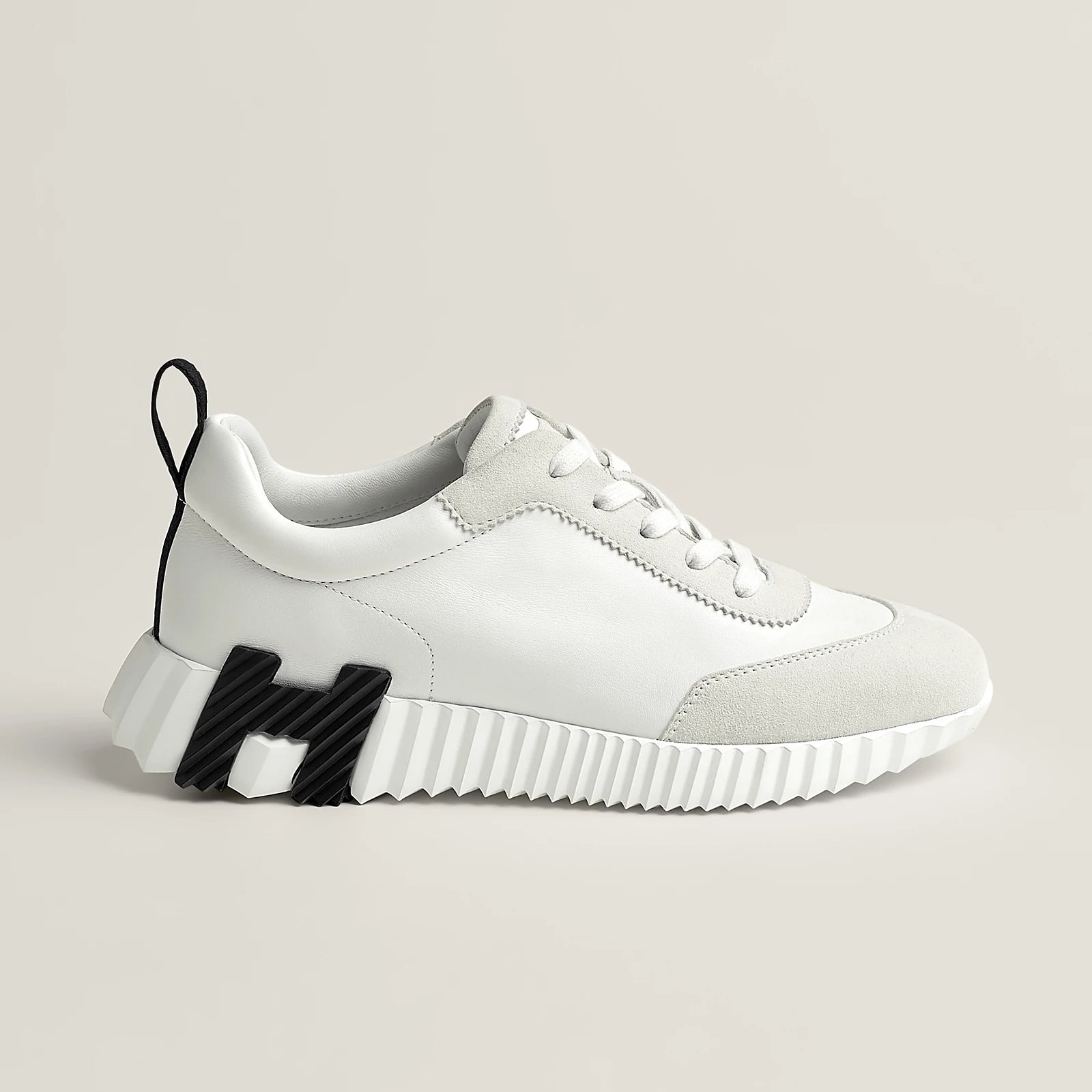 Sneakers hermès bouncing blanche et noir